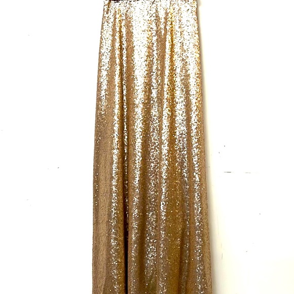 Dresses & Skirts - Fabulous long skirt champagne sequined full length size small